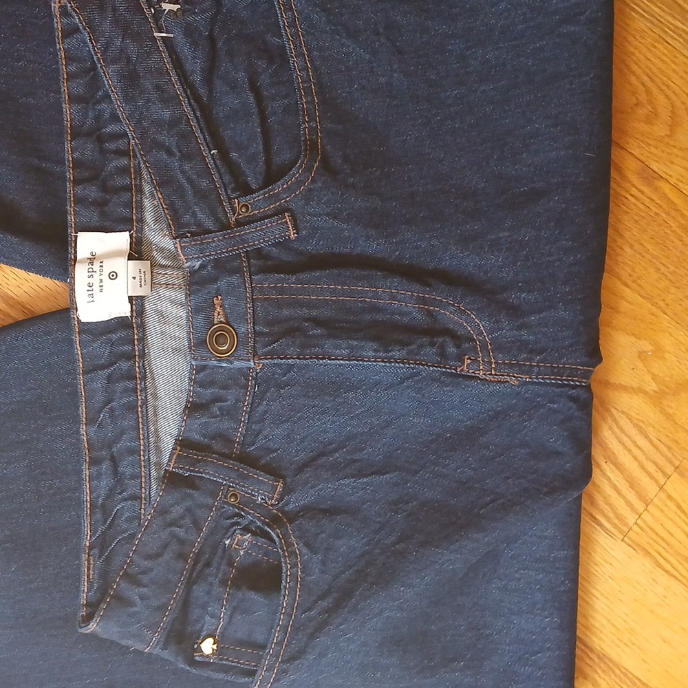 NWT Kate Spade Cropped Dark Rinse Boyfriend Jeans ♤ Size 4 - Picture 5 of 14